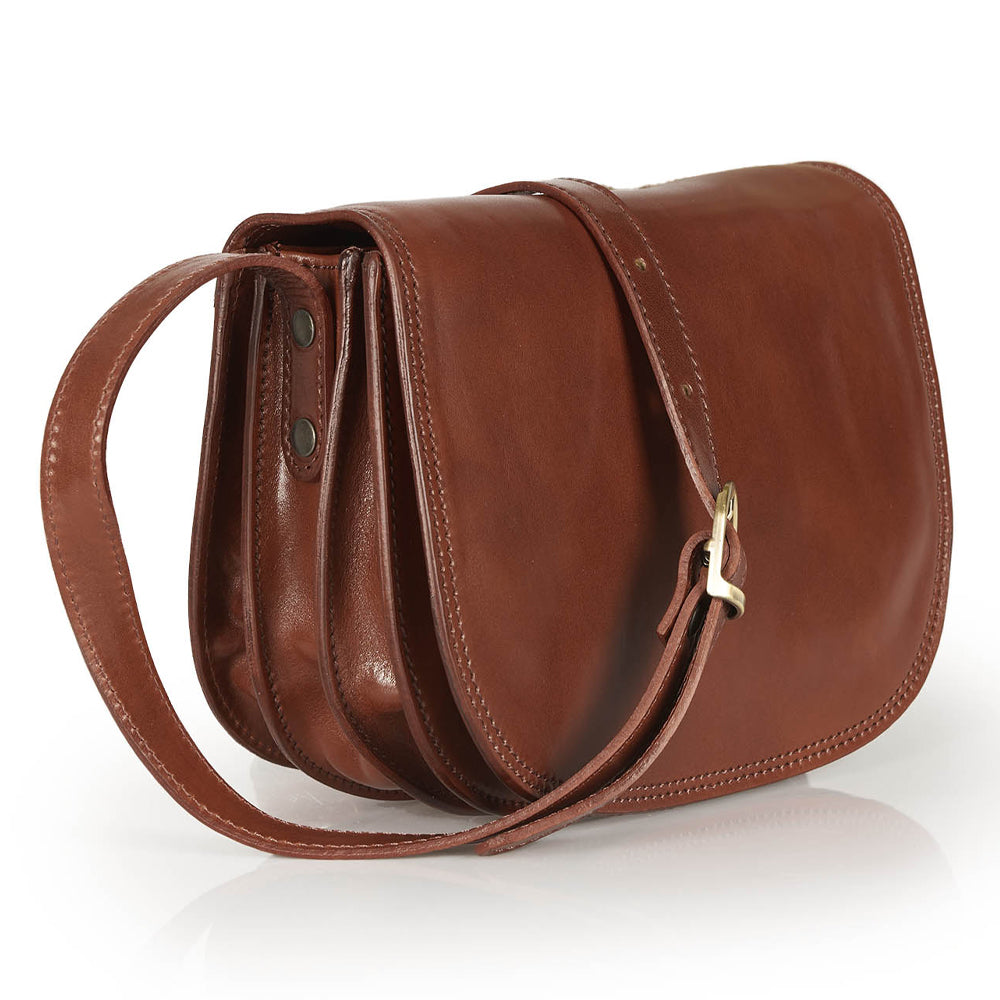 Borsa a tracolla in pelle rossa