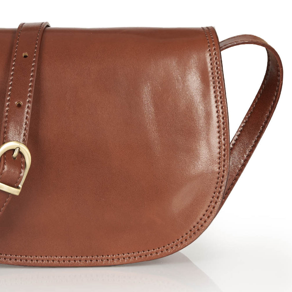 Borsa a tracolla in pelle rossa