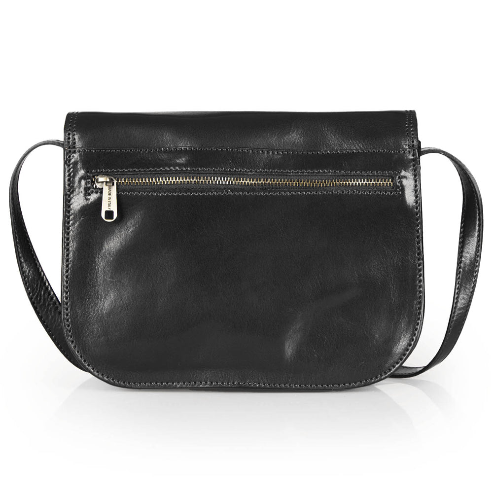 Borsa a tracolla in pelle marrone