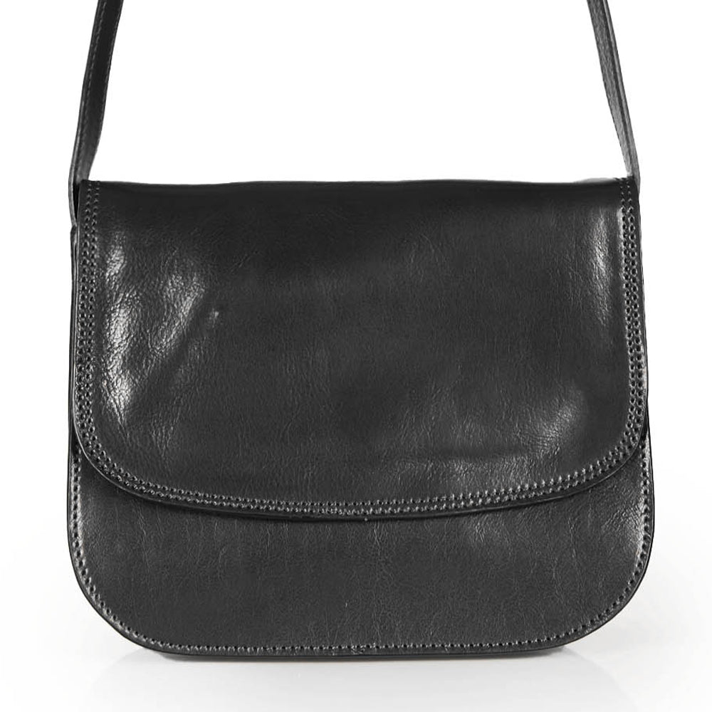 Borsa a tracolla in pelle marrone