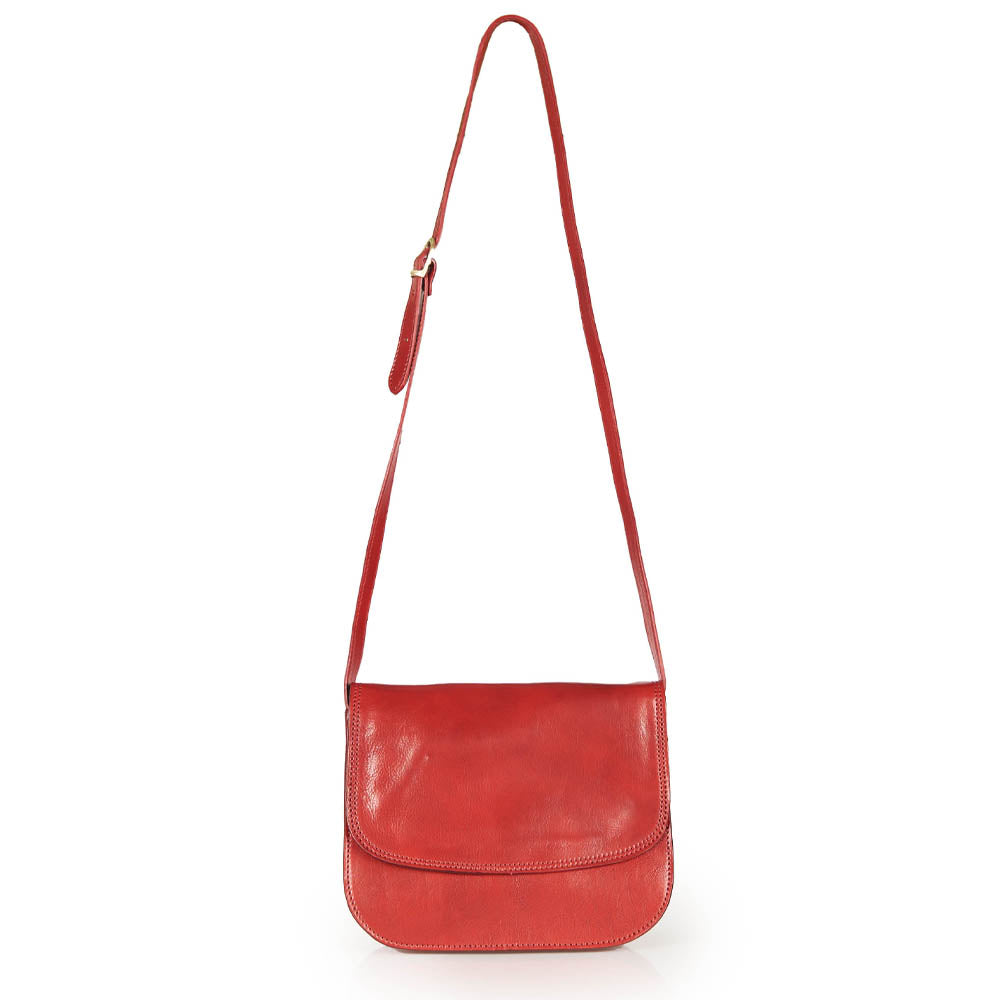 Borsa a tracolla in pelle marrone