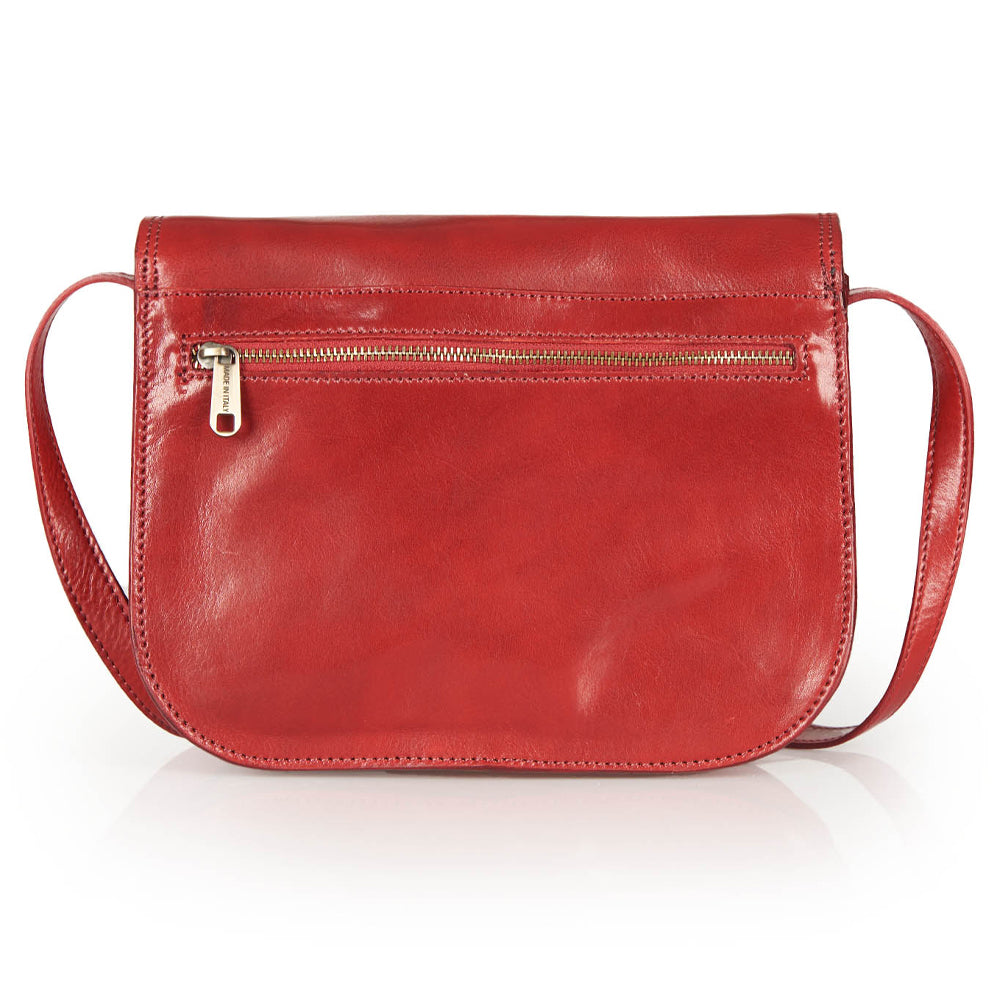 Borsa a tracolla in pelle marrone