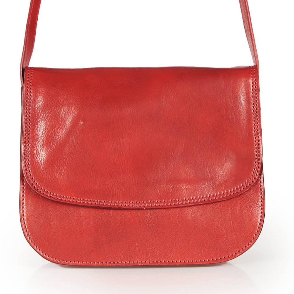 Borsa a tracolla in pelle marrone
