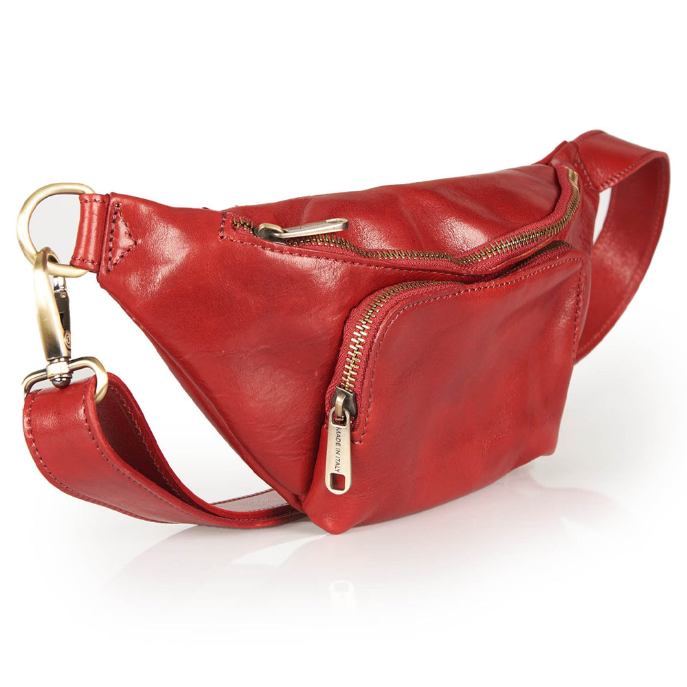 Marsupio in pelle rossa
