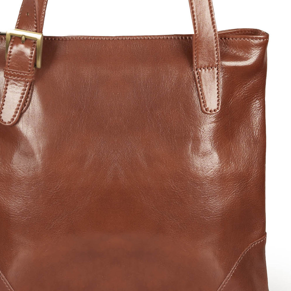 Borsa shopper in pelle nera
