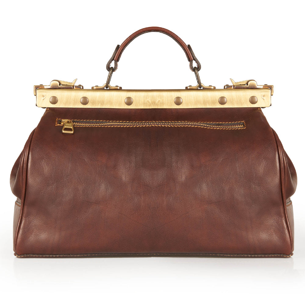 Borsa Vecchia America in pelle marrone