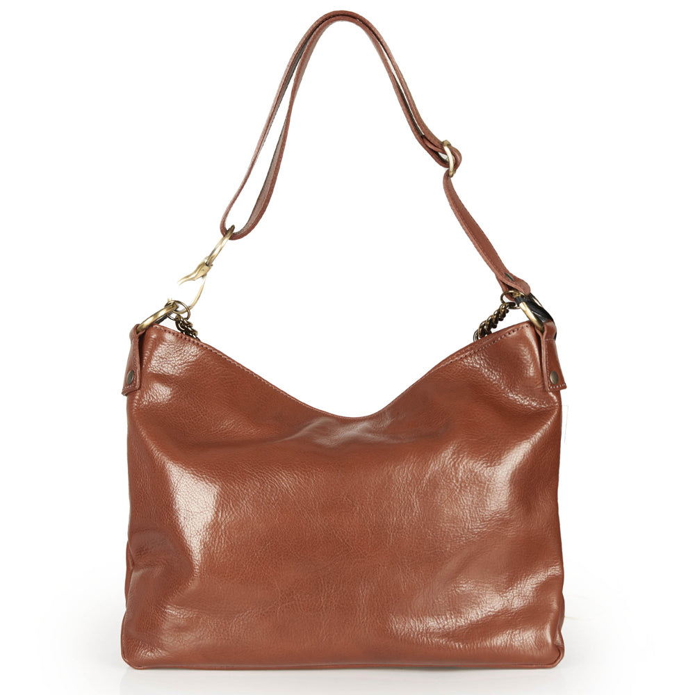 Borsa in pelle marrone