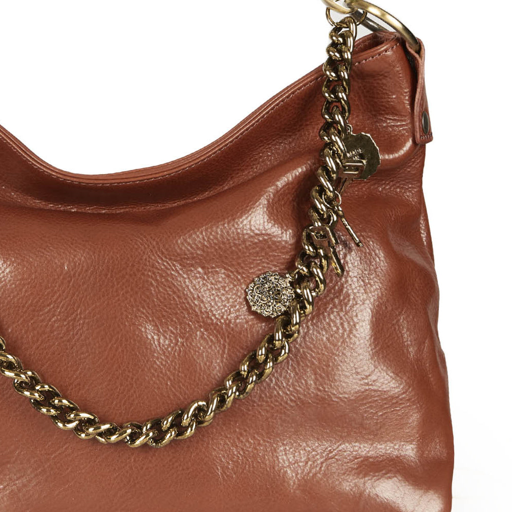 Borsa in pelle marrone