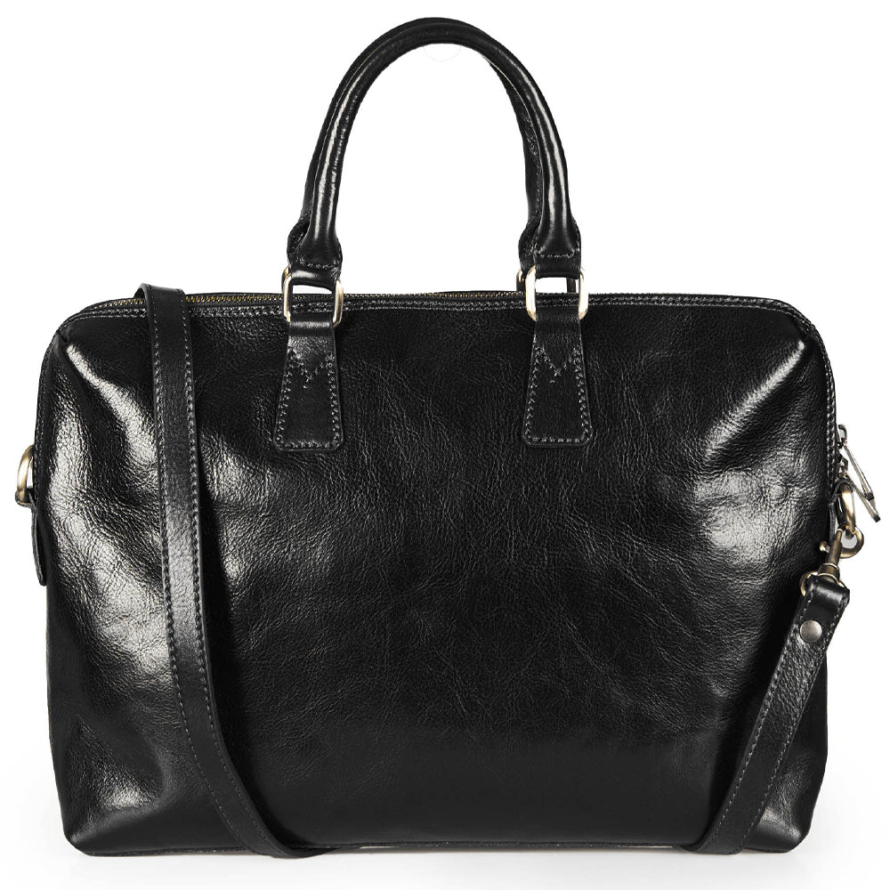 Cartella in pelle marrone