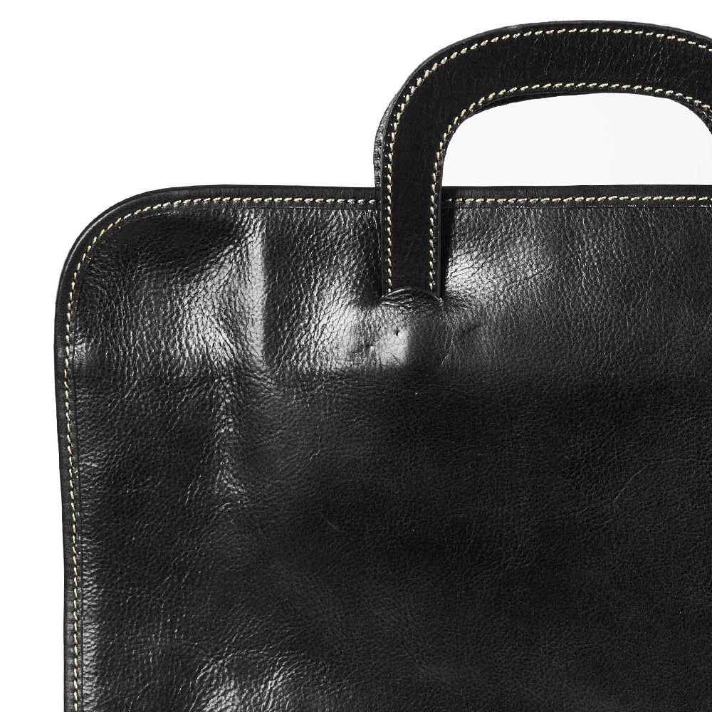 Cartella in pelle nera