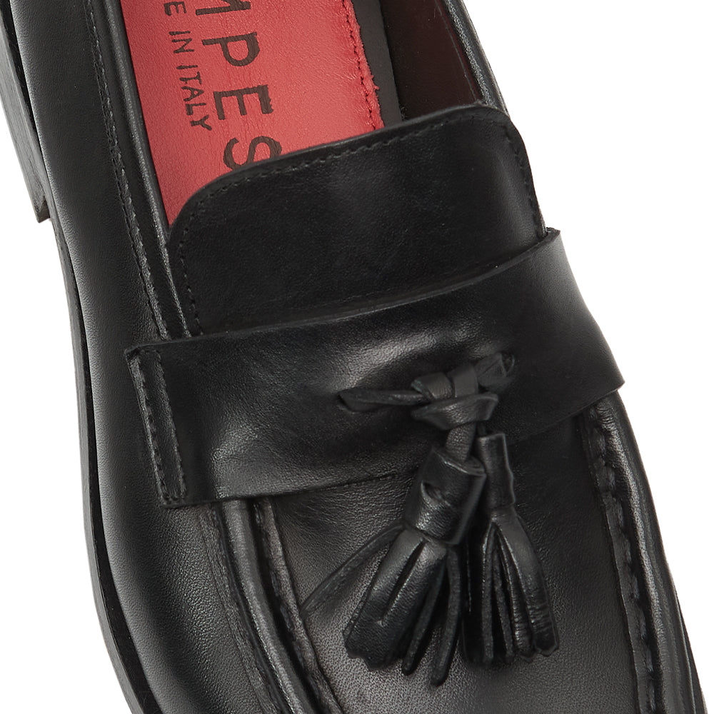 Mocassino Tassel Loafer in Pelle Nera