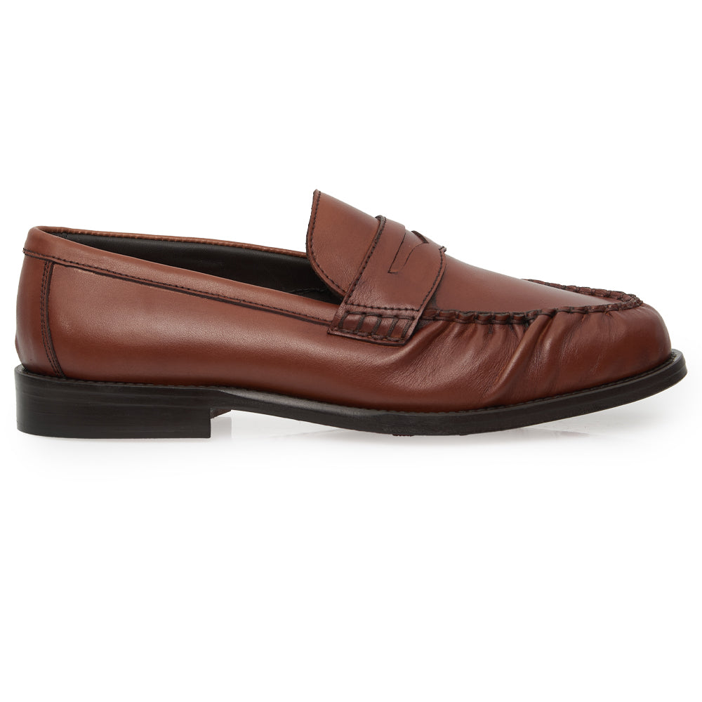 Mocassino Penny Loafer Morbido in Pelle cuoio