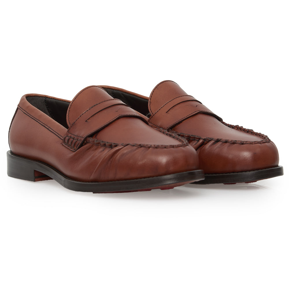 Mocassino Penny Loafer Morbido in Pelle cuoio