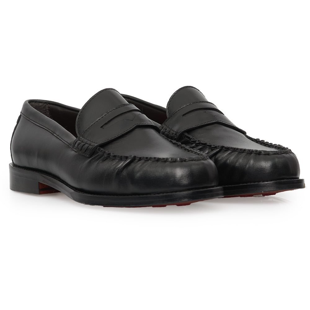 Mocassino Penny Loafer Morbido in Pelle nera