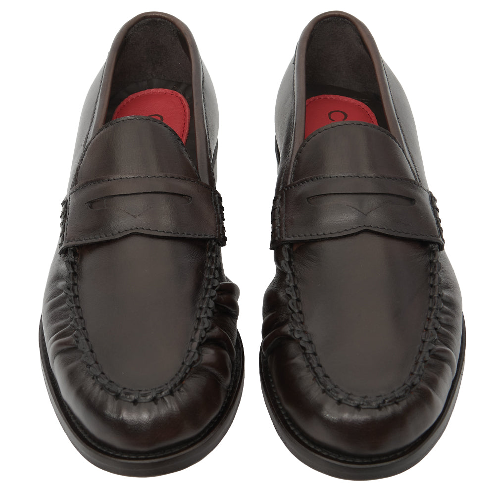 Mocassino Penny Loafer Morbido in Pelle testa di moro