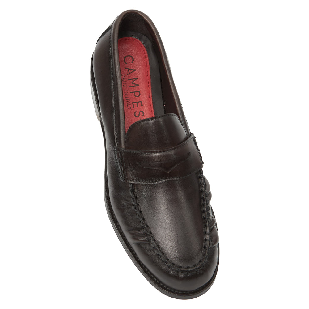 Mocassino Penny Loafer Morbido in Pelle testa di moro