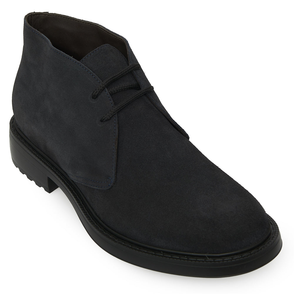 Polacchino Chukka Boot in Camoscio Blu scuro con Suola Roccia