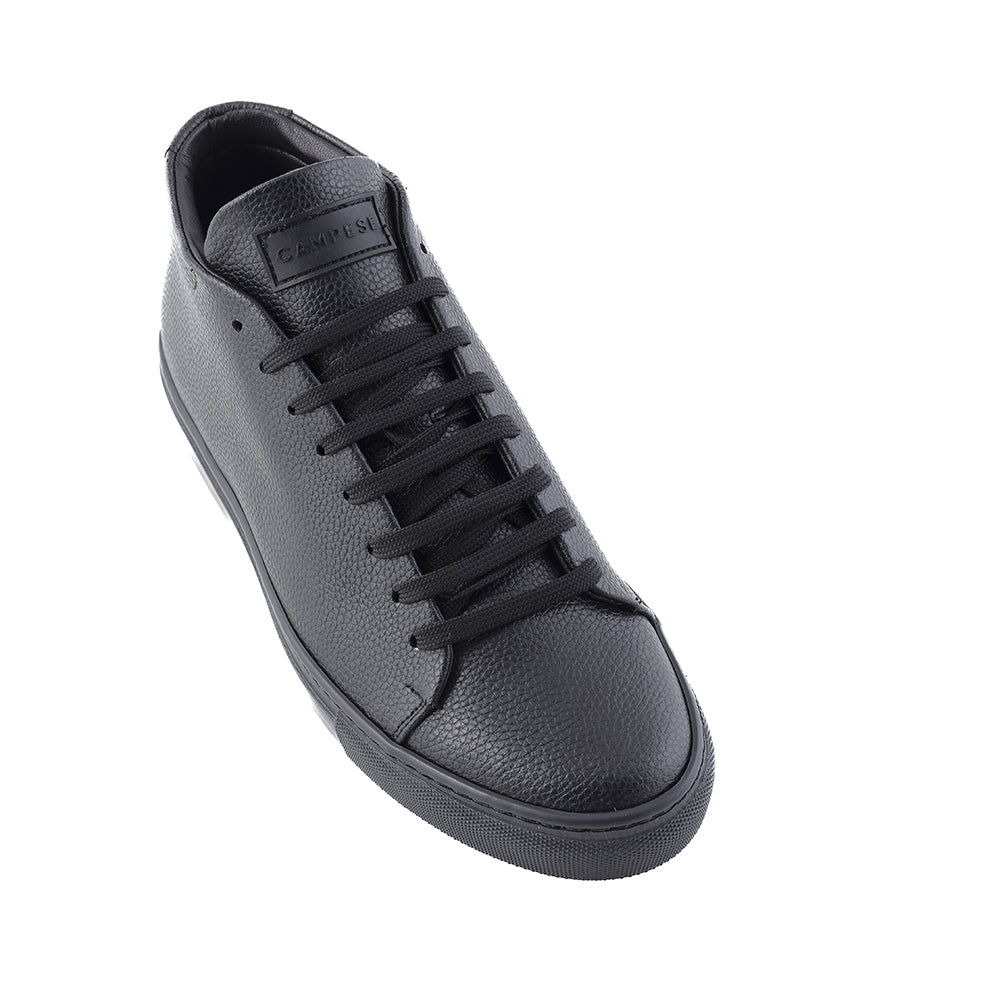 Sneakers in pelle nera