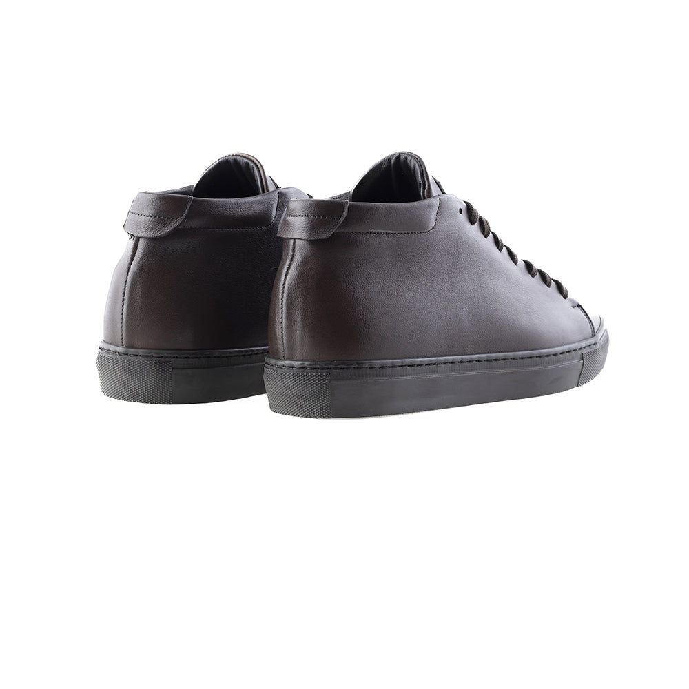 Sneakers in pelle marrone scuro