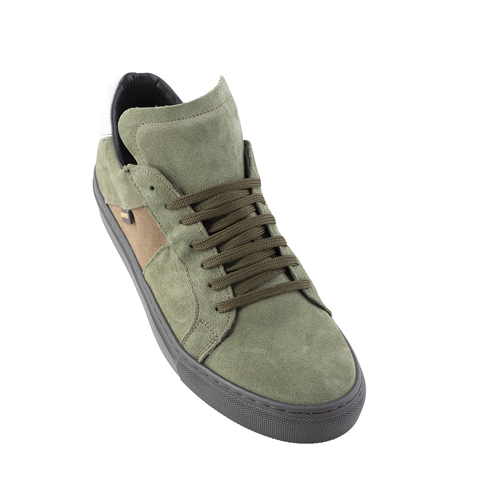 Sneakers in camoscio verde