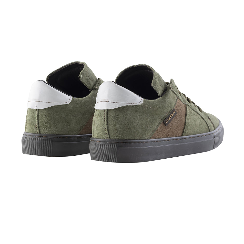 Sneakers in camoscio verde