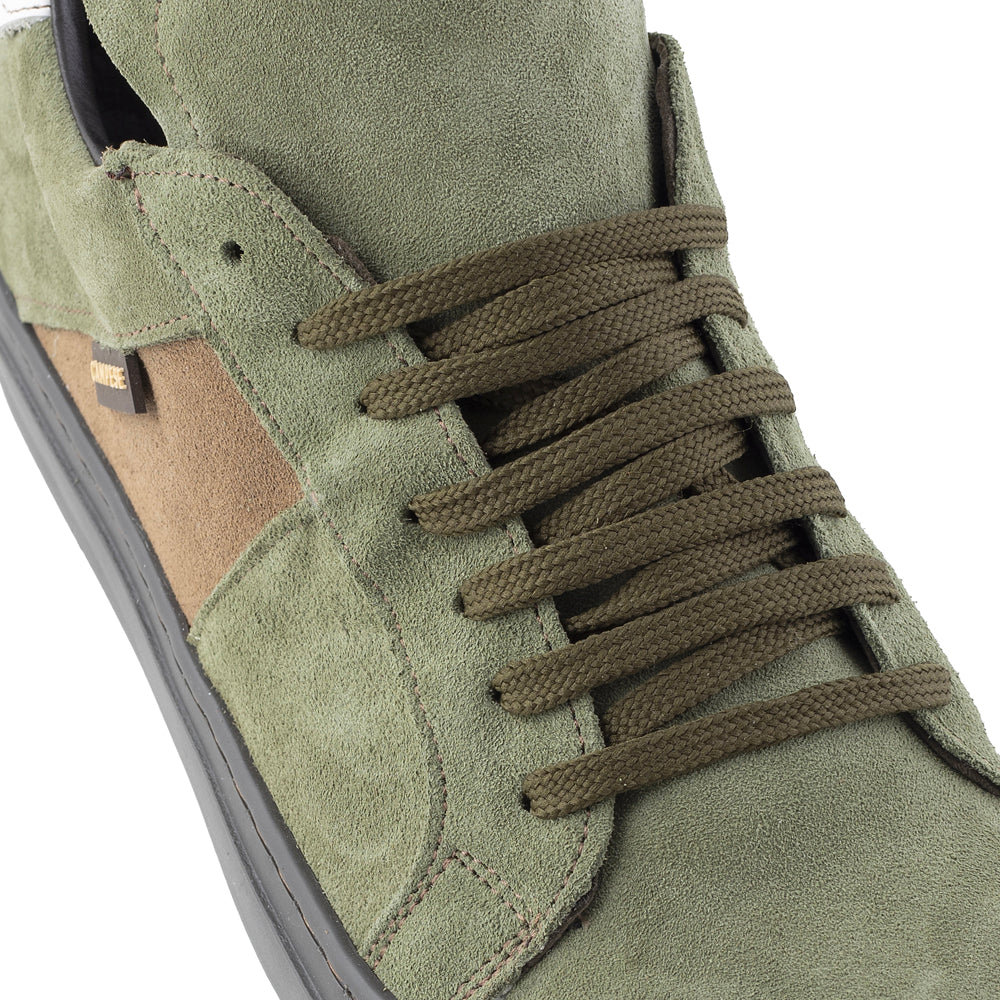 Sneakers in camoscio verde