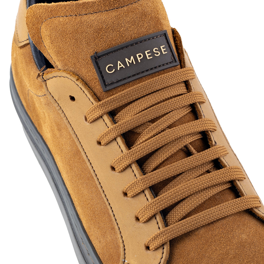 Sneakers in camoscio marrone