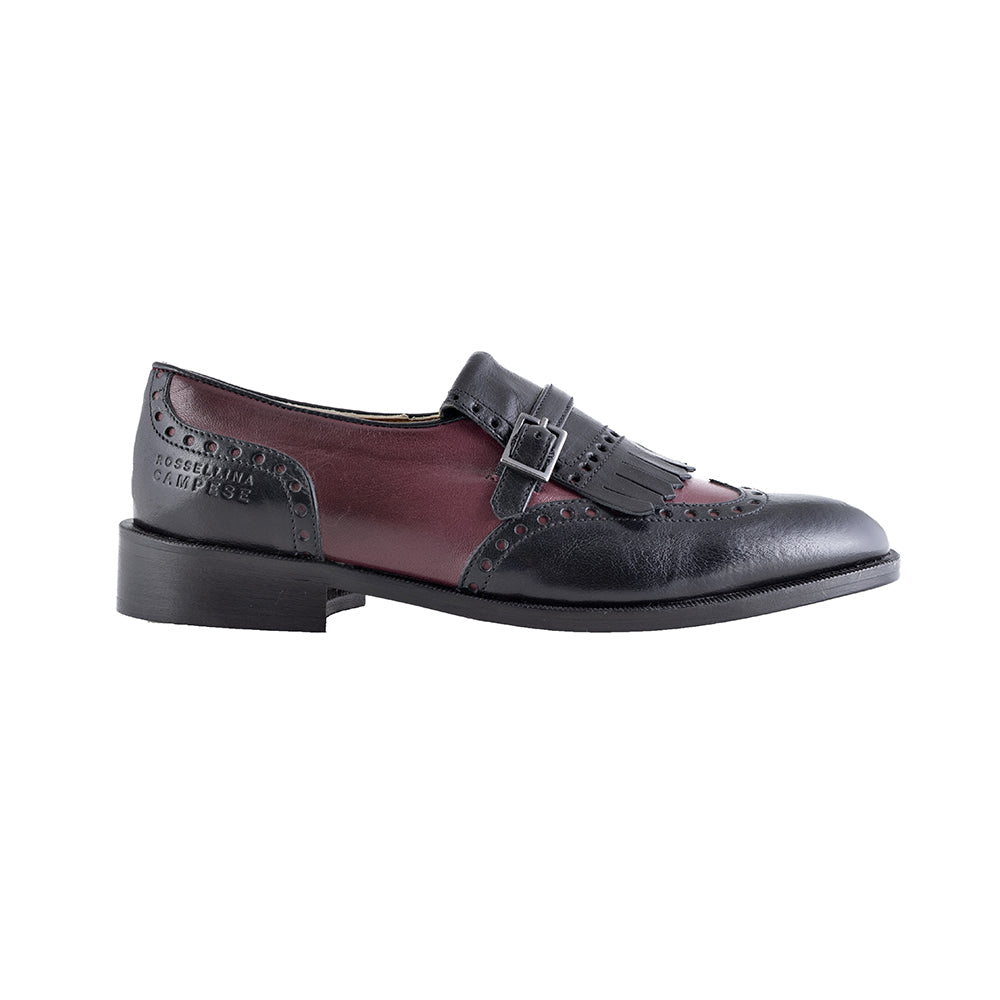 Black and bordeaux Loafers 