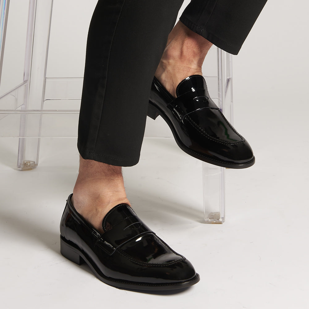Mocassino Penny cerimonia vernice nera