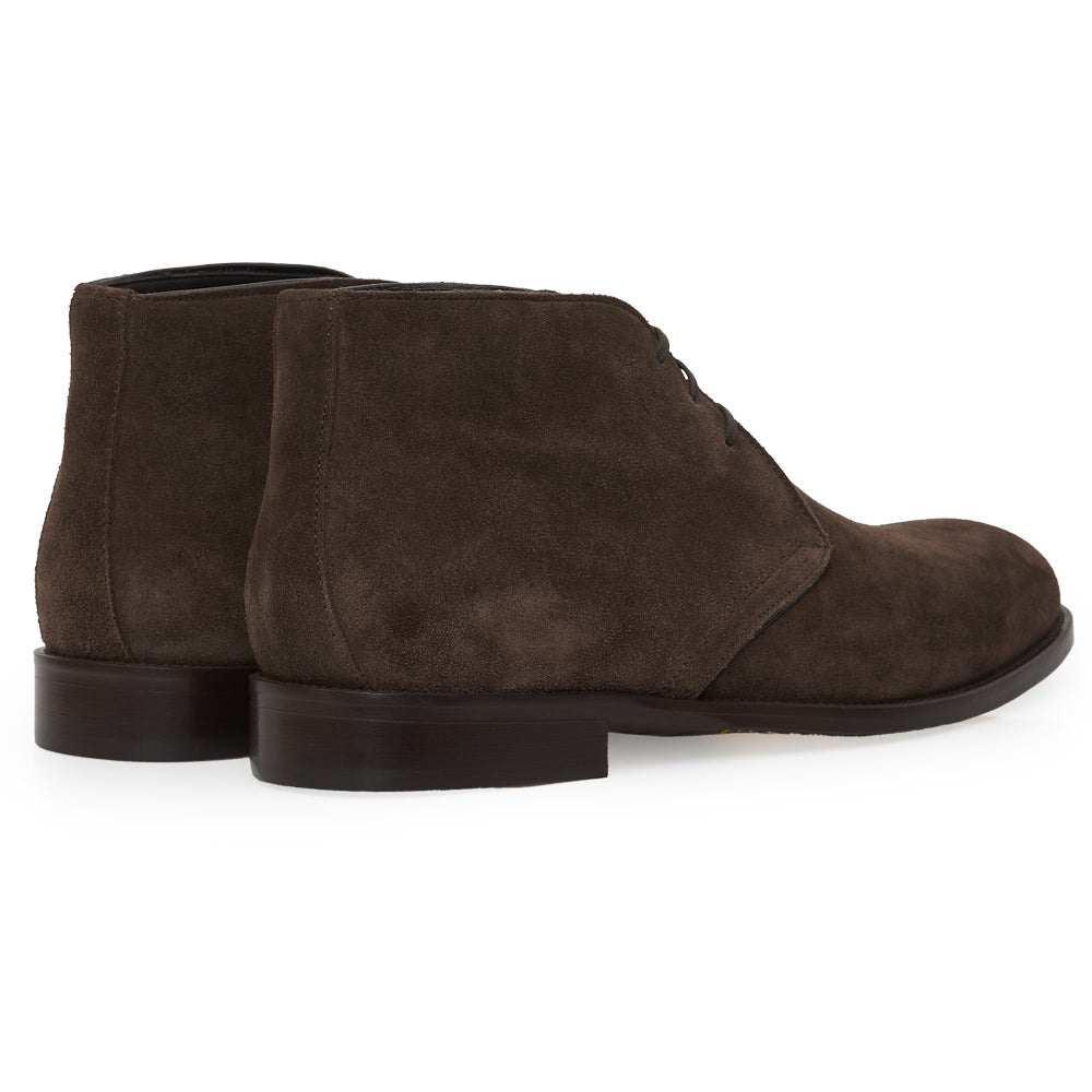 Polacchino Chukka Boot in Camoscio Morbido Testa di moro