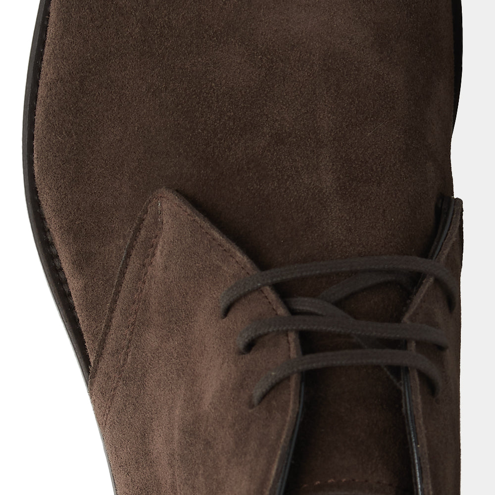 Polacchino Chukka Boot in Camoscio Morbido Testa di moro