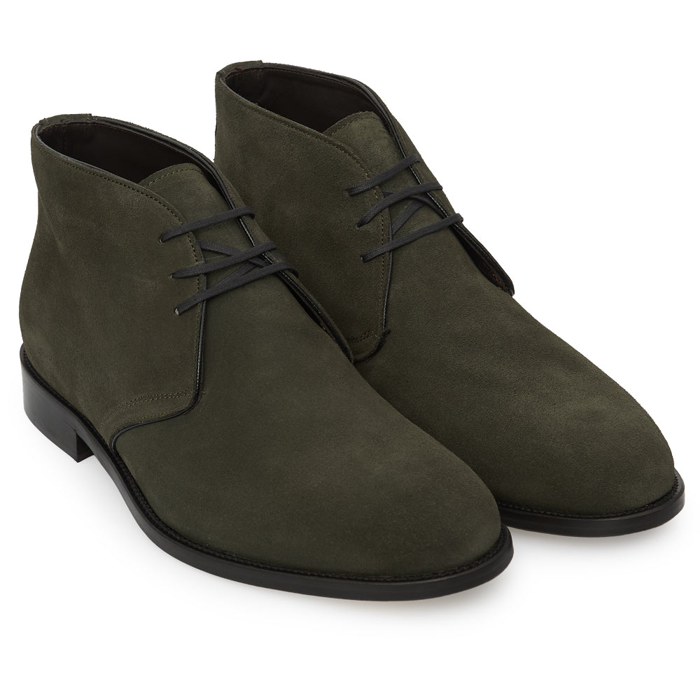 Polacchino Chukka Boot in Camoscio Morbido Verde bosco