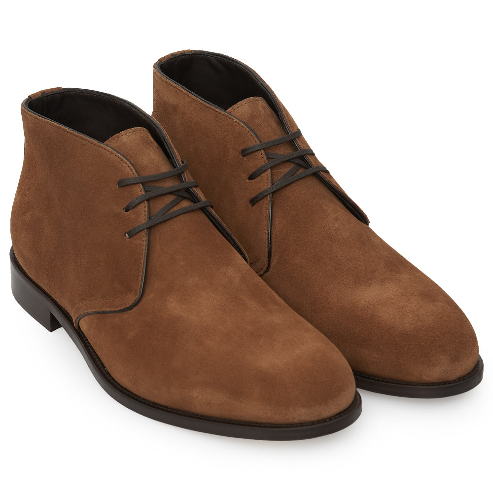 Polacchino Chukka Boot in Camoscio Morbido Cuoio