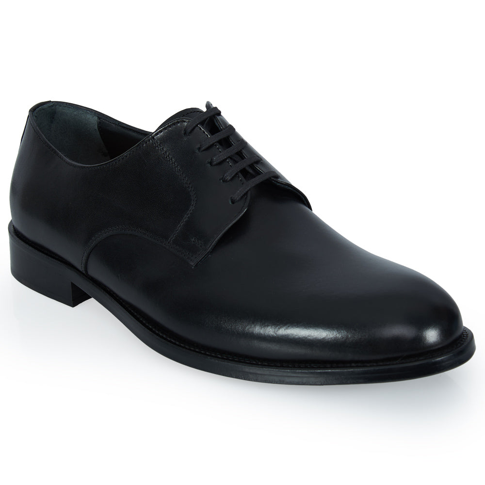 Derby elegante in pelle nera