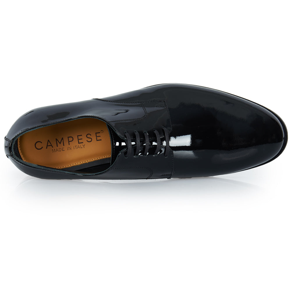 Derby elegante in vernice nera