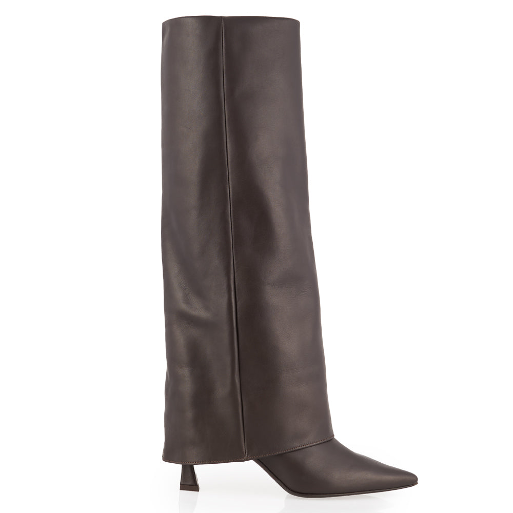 Stivali in pelle testa di moro