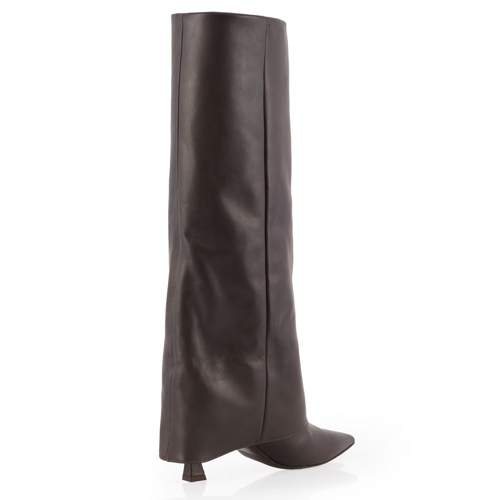 Stivali in pelle testa di moro