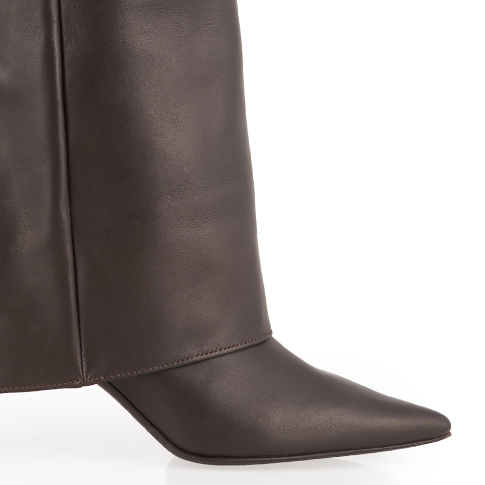 Stivali in pelle testa di moro