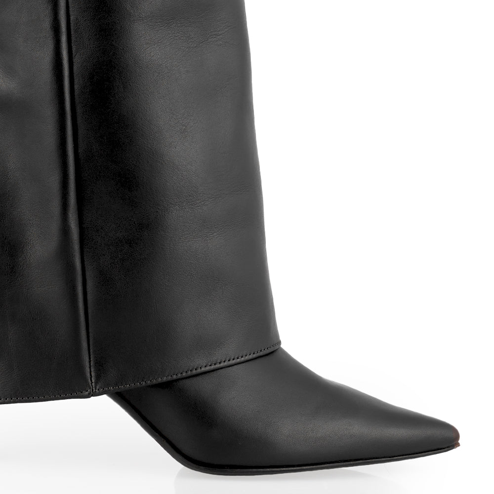 Stivali in pelle nera