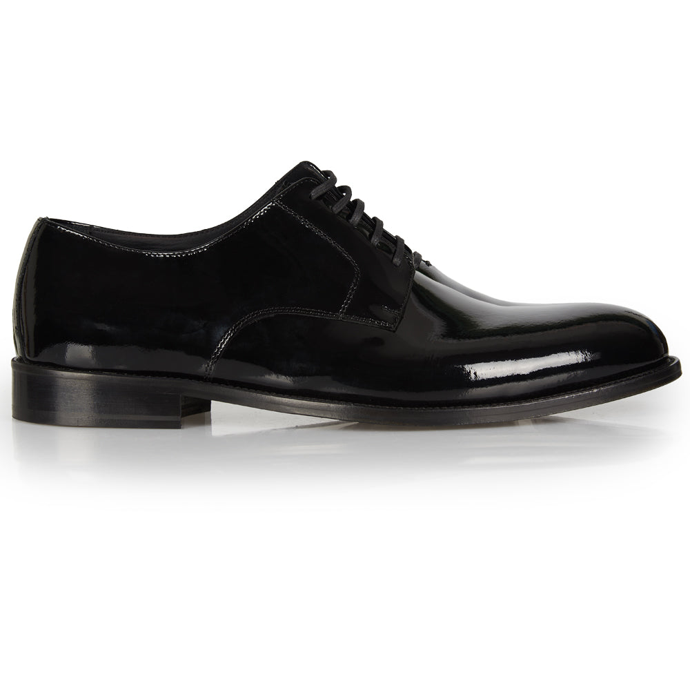 Derby elegante in vernice nera
