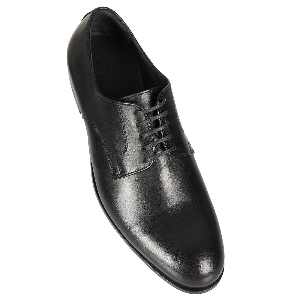 Derby elegante in pelle nera