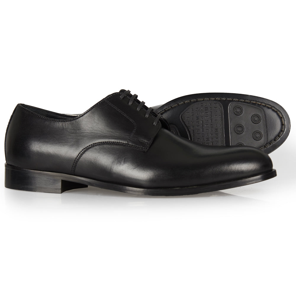 derby élégant en cuir noir