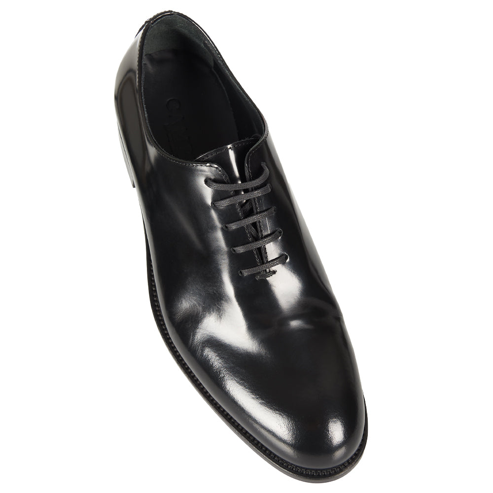 Richelieu elegante in pelle abrasivata nera