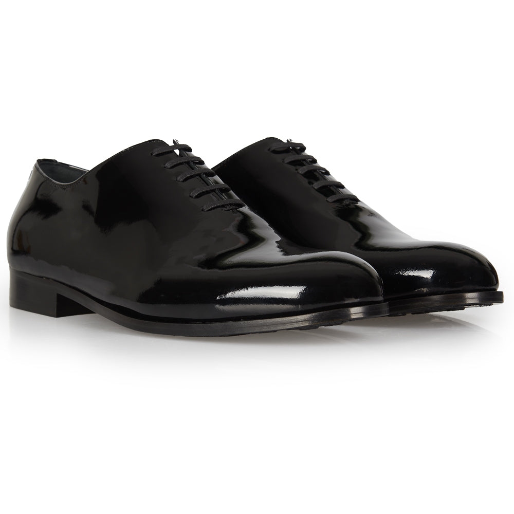 Black patent leather Richelieu