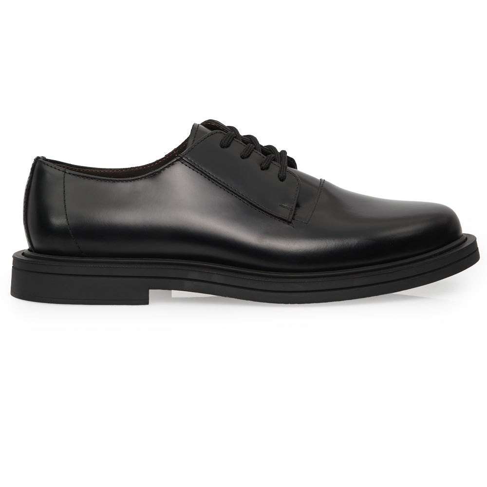 Scarpa Stringata Derby in Pelle Nera