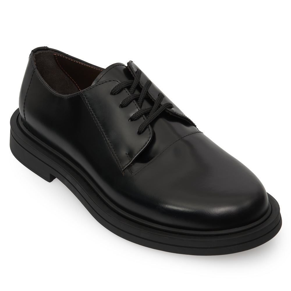 Scarpa Stringata Derby in Pelle Nera
