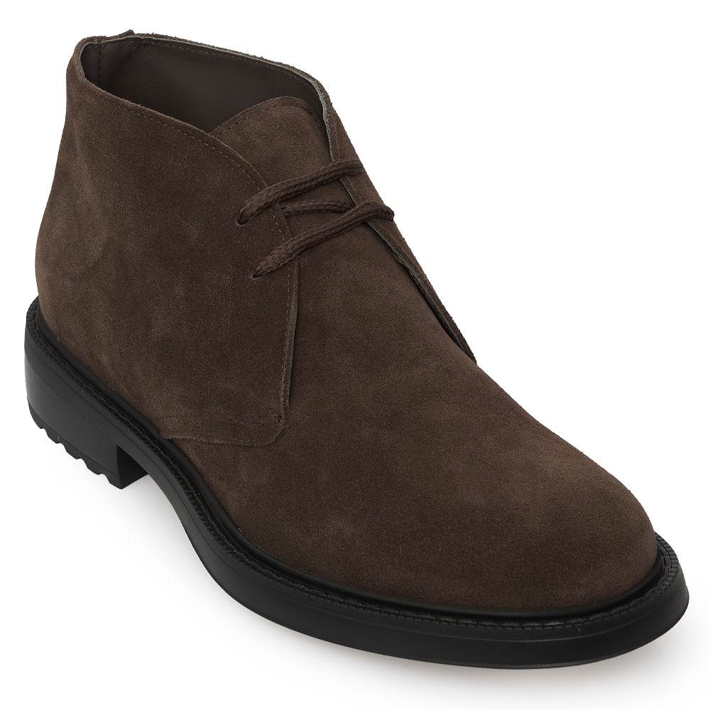 Polacchino Chukka Boot in Camoscio Testa di moro con Suola Roccia