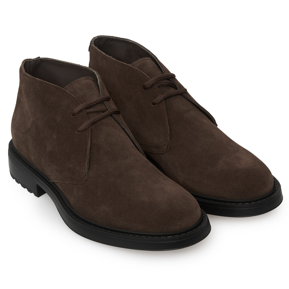 Polacchino Chukka Boot in Camoscio Testa di moro con Suola Roccia