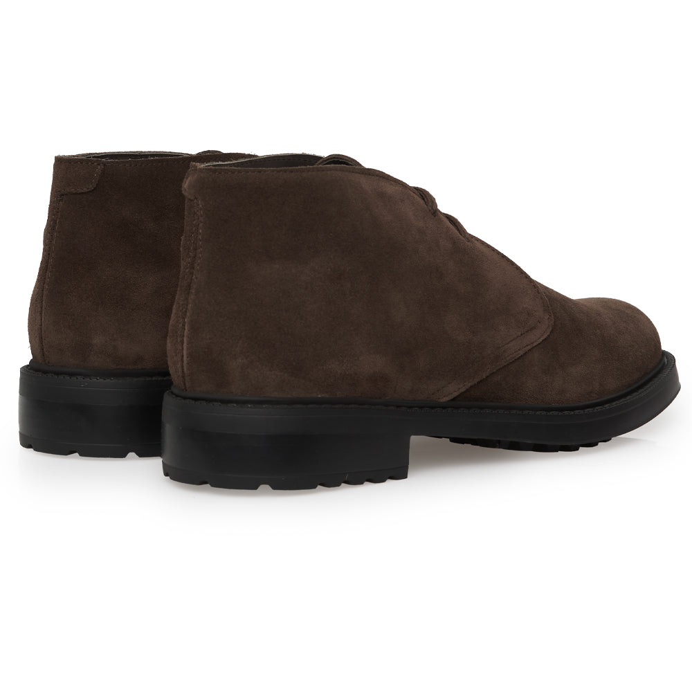Polacchino Chukka Boot in Camoscio Testa di moro con Suola Roccia