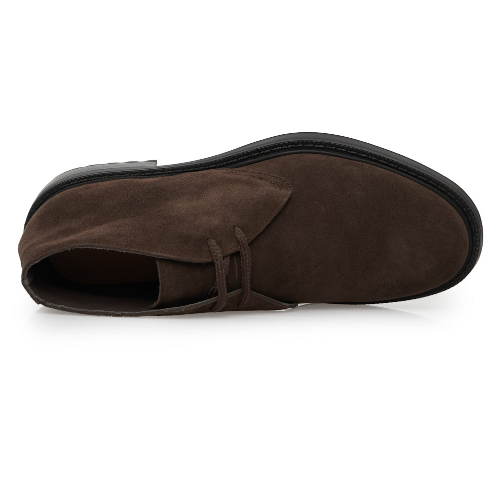 Polacchino Chukka Boot in Camoscio Testa di moro con Suola Roccia